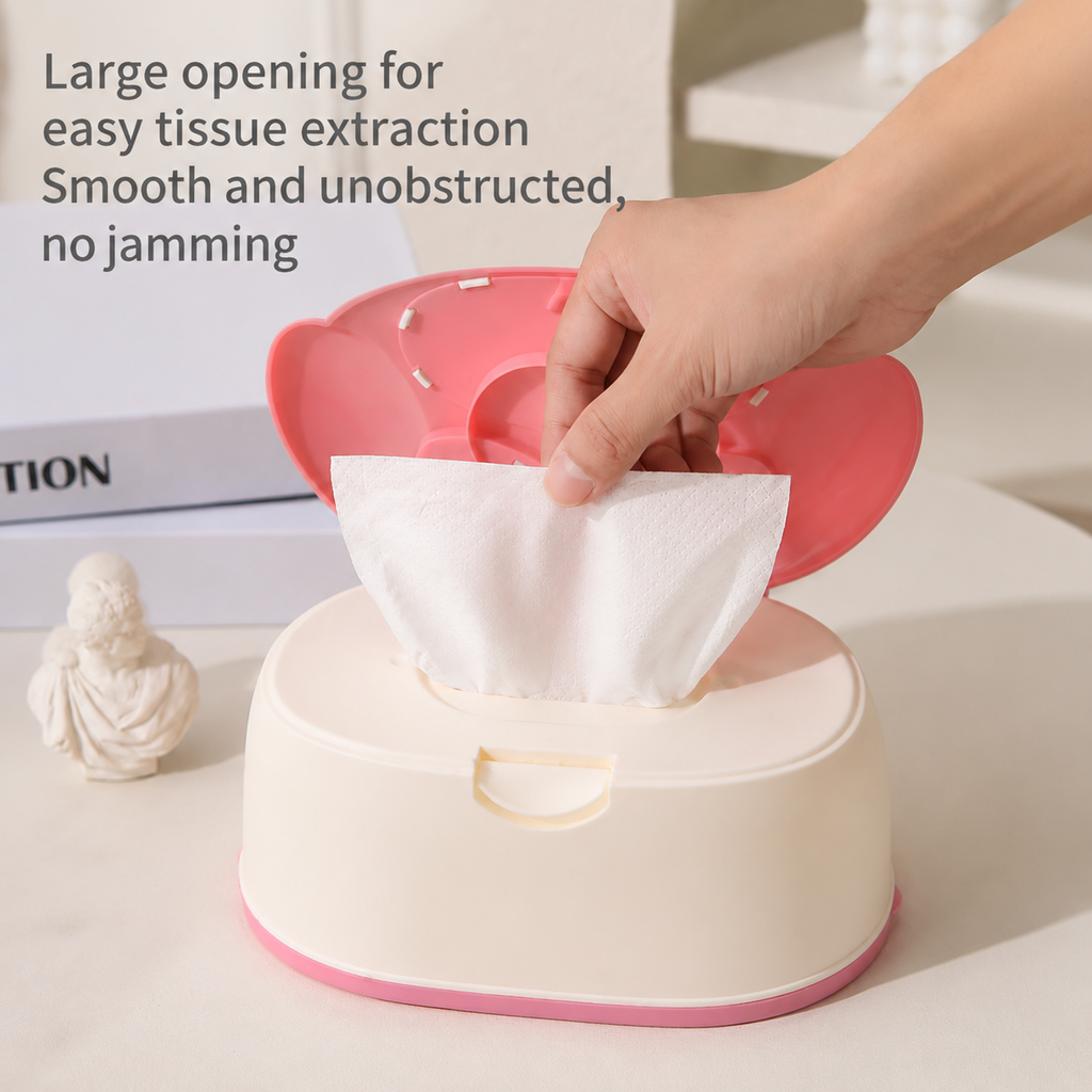 Portable Sealed Wet Wipes Box, Dustproof Tissue Container for Home & Car