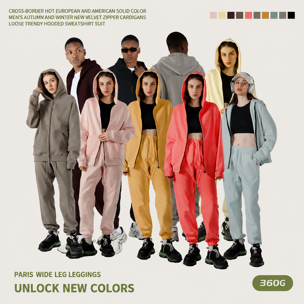 Men's Velvet Zipper Cardigan Hoodie – Autumn & Winter Casual Sweatshirt Jacket
