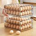 Wholesale Double Layer Egg Storage Box New Kitchen Refrigerator Egg Crisper Pet Timing Drawer Egg Box