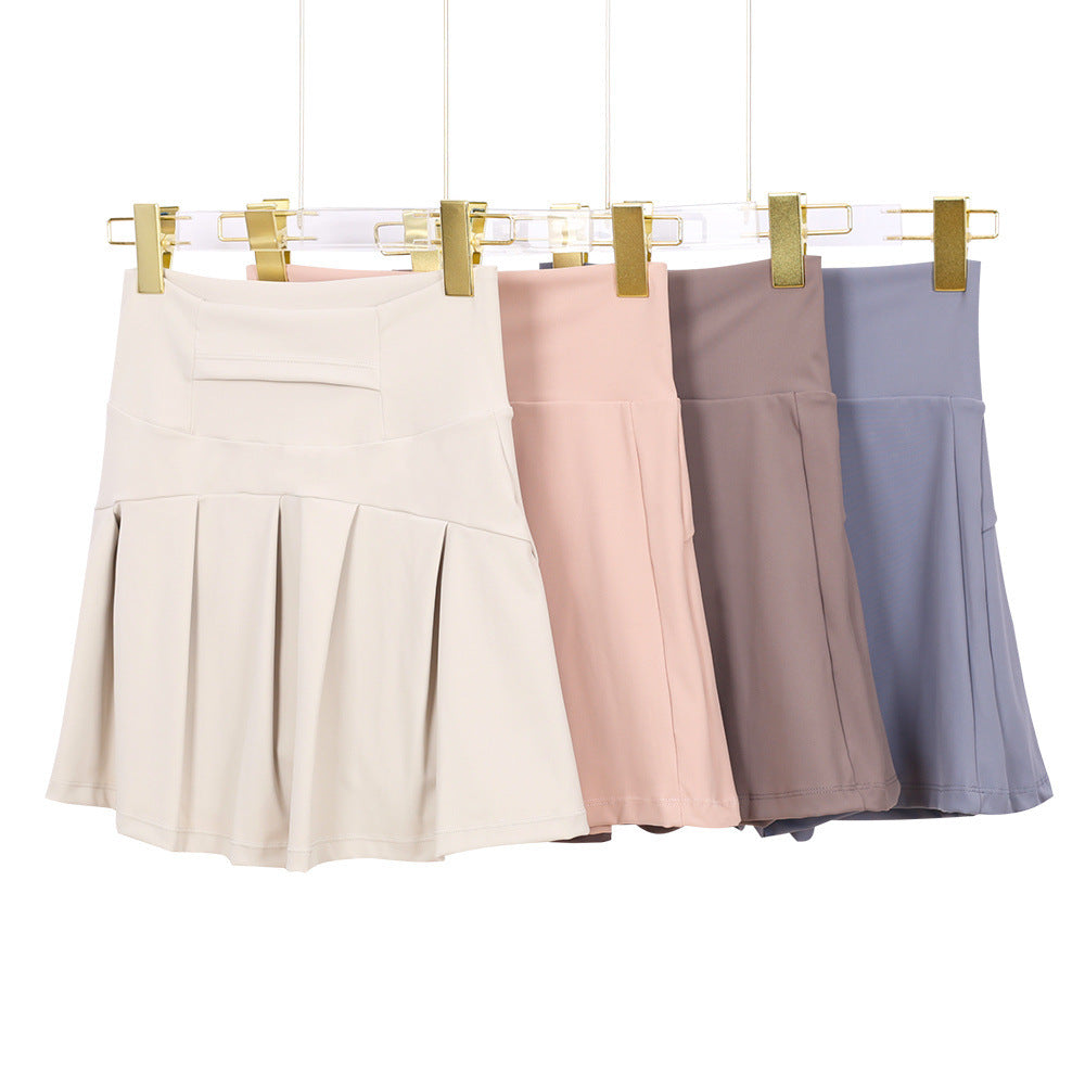 Women's High Waist Tennis Skirt – Breathable Yoga & Sports Skort