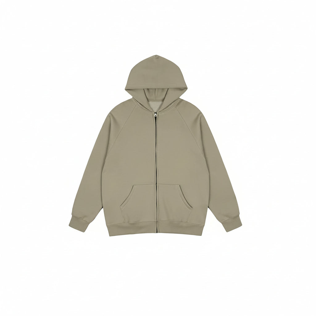 Men's Velvet Zipper Cardigan Hoodie – Autumn & Winter Casual Sweatshirt Jacket