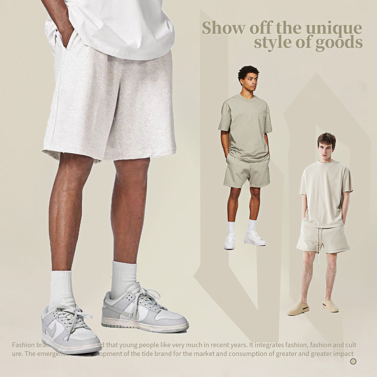 Men's Heavyweight Casual Shorts – Streetwear Loose Fit Five-Quarter Pants