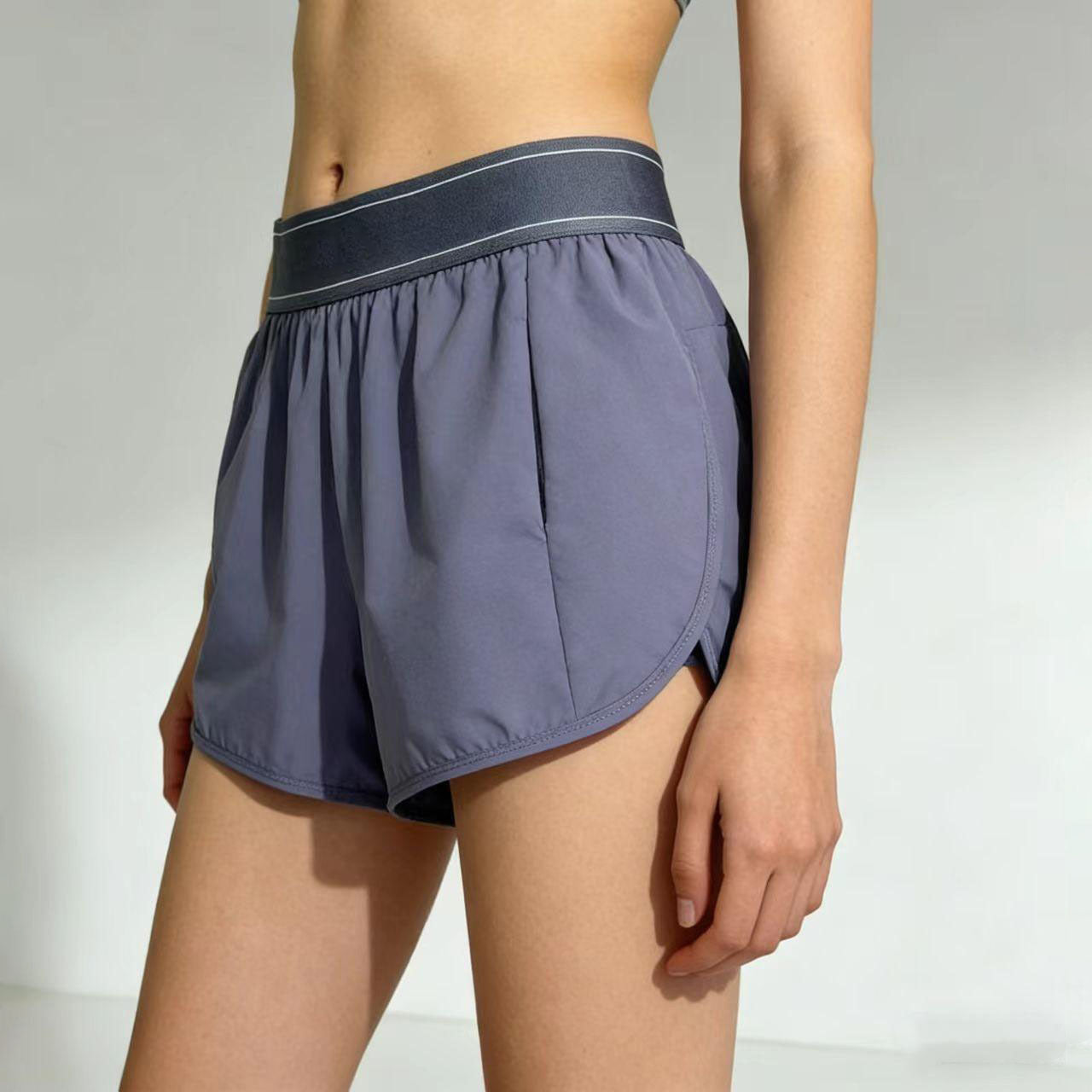 Women's High Waist Training Shorts – Elastic Fitness & Casual Sports Shorts