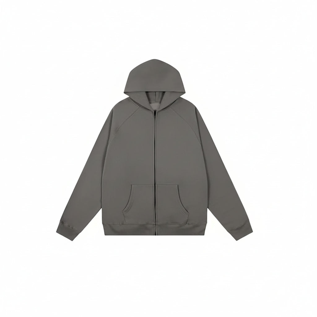 Men's Velvet Zipper Cardigan Hoodie – Autumn & Winter Casual Sweatshirt Jacket