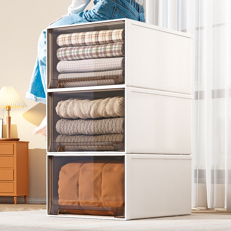 Plastic Drawer Storage Box – Wardrobe Clothes & Underwear Organizer