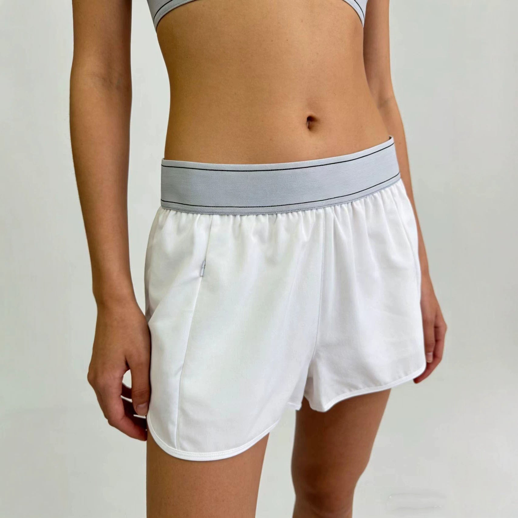 Women's High Waist Training Shorts – Elastic Fitness & Casual Sports Shorts