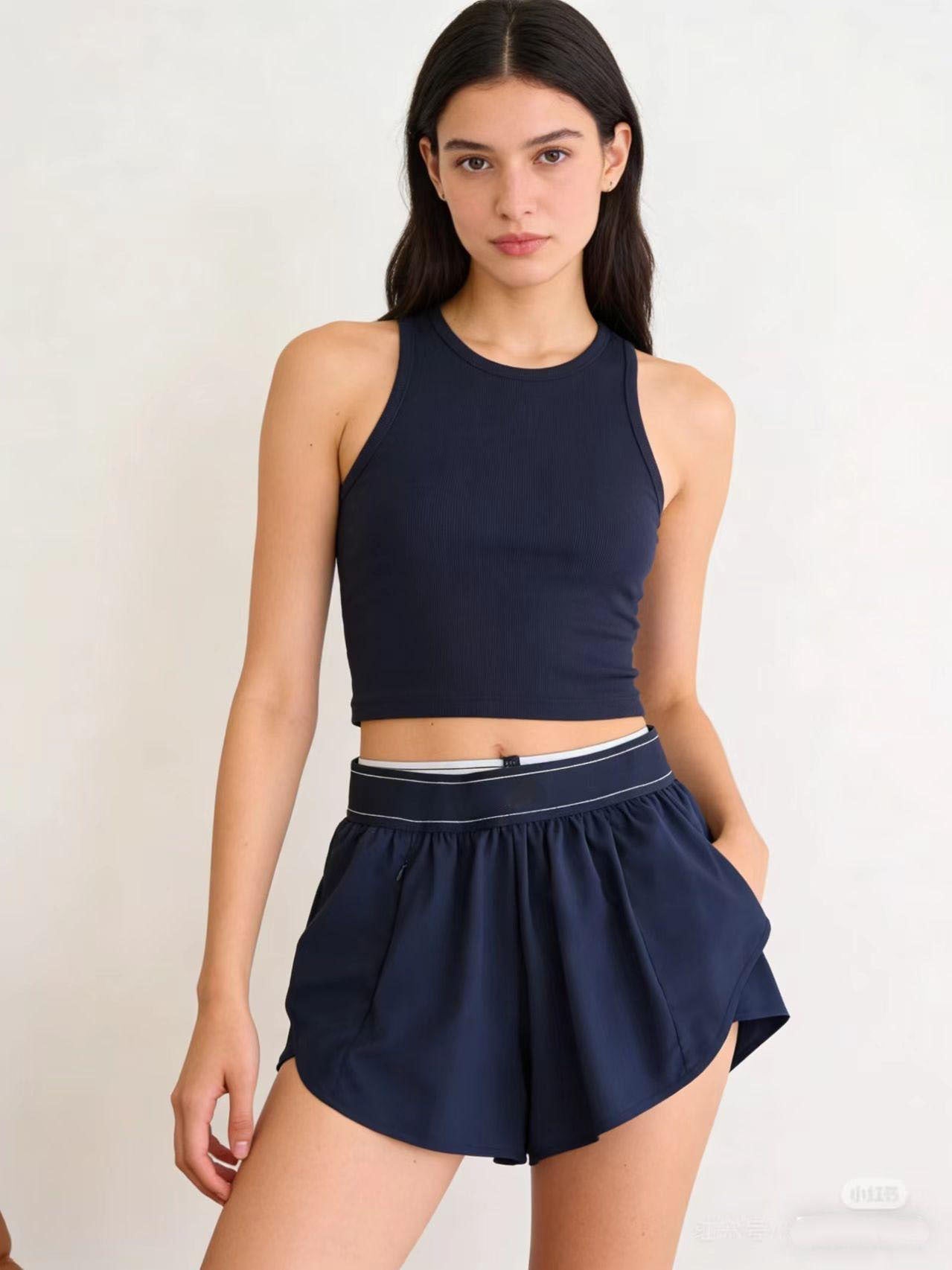 Women's High Waist Training Shorts – Elastic Fitness & Casual Sports Shorts