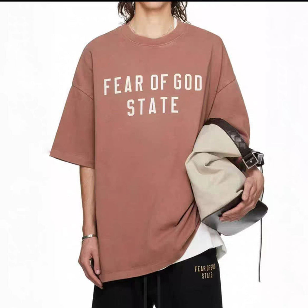 Unisex Casual Letter Print T-Shirt – Loose Fit Summer Short Sleeve Tee