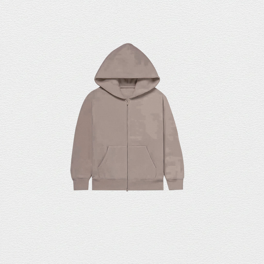 Men's Velvet Zipper Cardigan Hoodie – Autumn & Winter Casual Sweatshirt Jacket