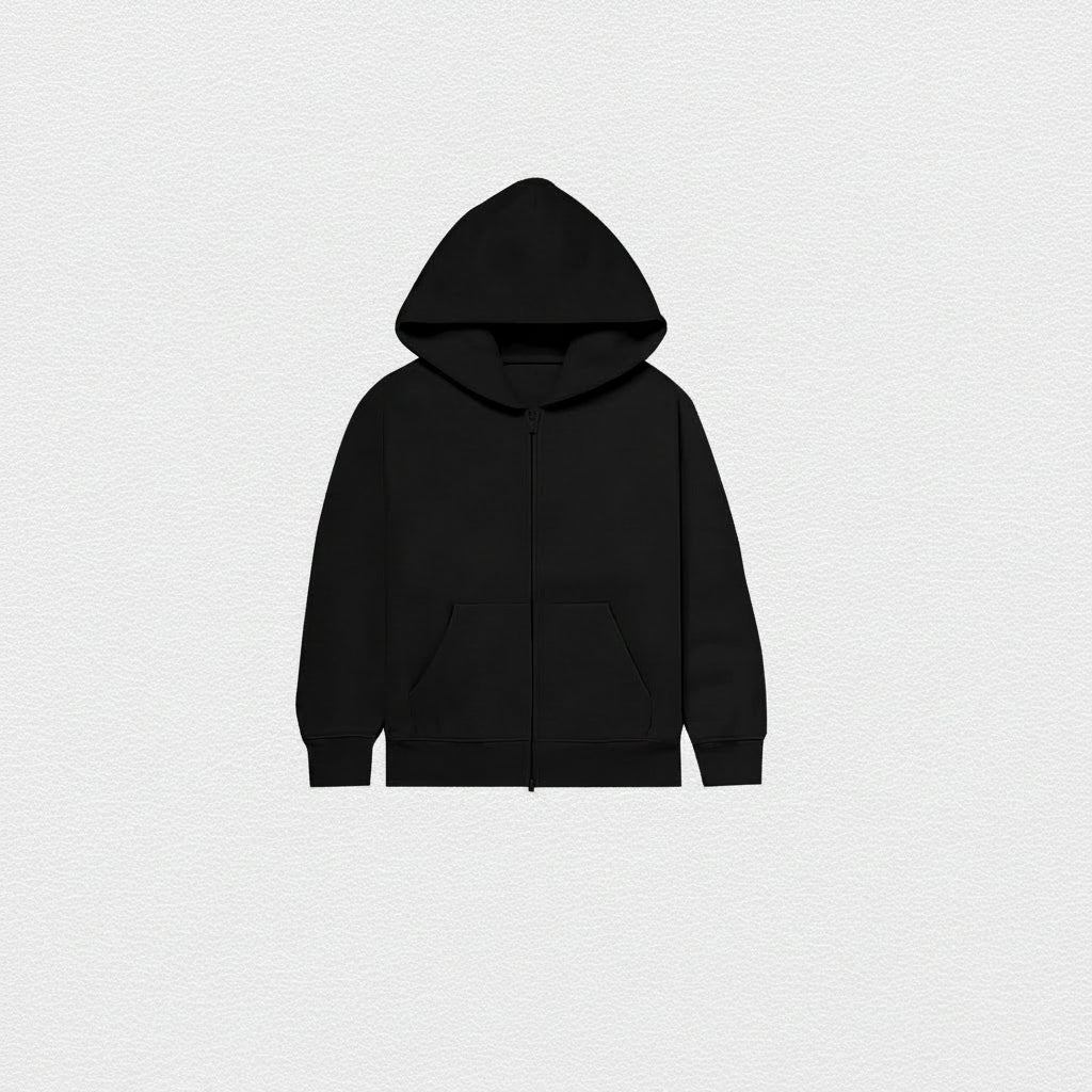 Men's Velvet Zipper Cardigan Hoodie – Autumn & Winter Casual Sweatshirt Jacket