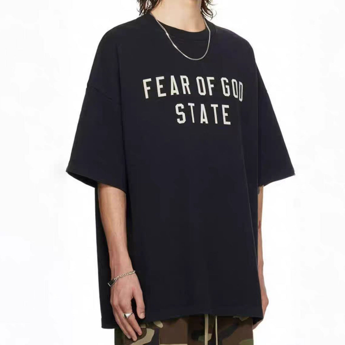 Unisex Casual Letter Print T-Shirt – Loose Fit Summer Short Sleeve Tee